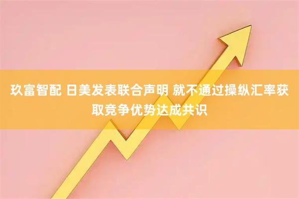 玖富智配 日美发表联合声明 就不通过操纵汇率获取竞争优势达成共识