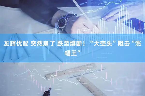 龙辉优配 突然崩了 跌至熔断！“大空头”阻击“涨幅王”