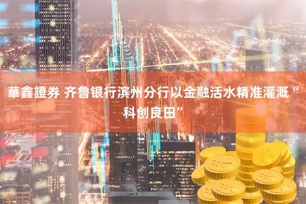 華鑫證券 齐鲁银行滨州分行以金融活水精准灌溉“科创良田”