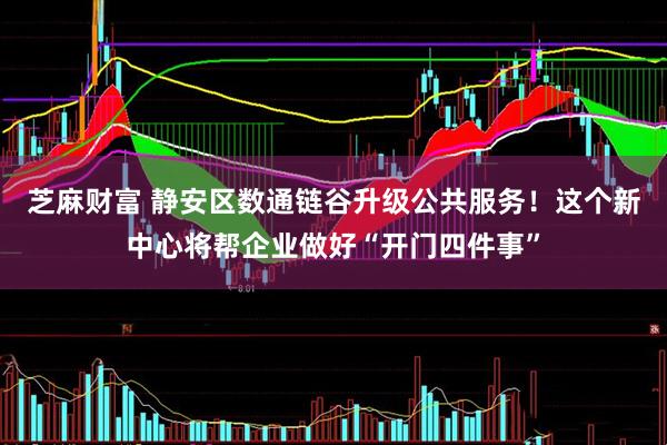 芝麻财富 静安区数通链谷升级公共服务！这个新中心将帮企业做好“开门四件事”