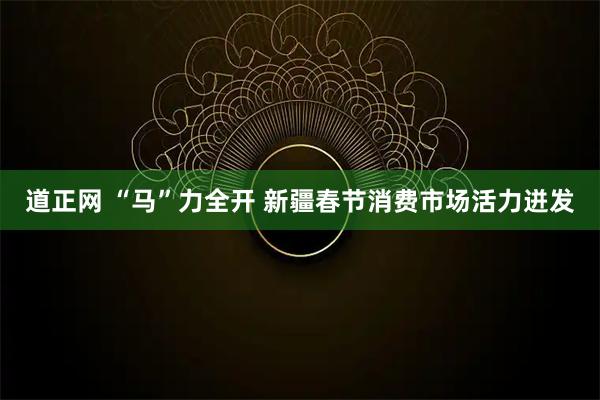 道正网 “马”力全开 新疆春节消费市场活力迸发